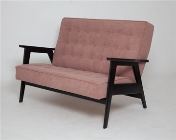 Прямой диван Ретро, двухместный (венге / RS 12 - розовый) в Благовещенске
