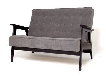 Прямой диван Ретро, двухместный (венге / RS 15 - темно-серый) в Благовещенске