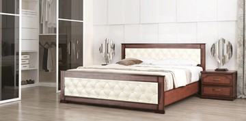 Двуспальная кровать СВ-Стиль Стиль 2, 160х200, кожзам, с основанием в Благовещенске