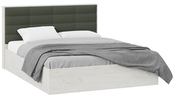 Спальная кровать с подъемным механизмом Агата тип 1 (Дуб крафт белый, Велюр Серый) в Благовещенске