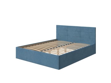 Спальная кровать Vector Plus 160х200, Велюр (Monopoly Прованский синий (792)) в Благовещенске