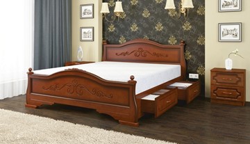 Кровать с выкатными ящиками Карина-1 (Орех) 160х200 в Благовещенске