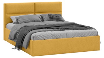 Кровать с мягкой спинкой Глосс Тип 1 (Микровелюр Wellmart Yellow) в Благовещенске