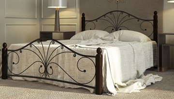 Кровать в спальню Фортуна 1, 1600, черный/шоколад в Благовещенске