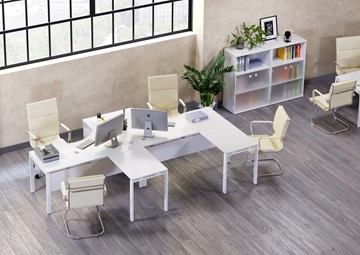 Комплект офисной мебели Metal System Style (Белый/Белый) в Благовещенске