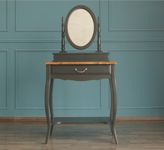 Столик косметический Leontina с зеркалом (ST9321BLK) Черный в Благовещенске
