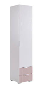 Однодверный шкаф Зефир 107.01 (белое дерево/пудра розовая (эмаль)) в Благовещенске