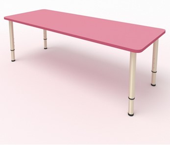 Стол для детей 2-местный  (по одну сторону столешн.) СДО-2 (0-3) розовый (МДФ) в Благовещенске