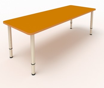 Стол для детей 2-местный  (по одну сторону столешн.) СДО-3 (0-3) оранжевый (МДФ) в Благовещенске