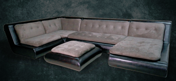 П-образный диван Шад Эвелина со столом-пуфом в Благовещенске