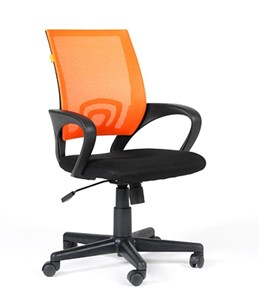 Кресло офисное CHAIRMAN 696 black Сетчатый акрил DW66 оранжевый в Благовещенске