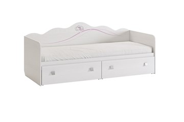 Кровать в детскую Фэнтези с ящиками, белый рамух в Благовещенске