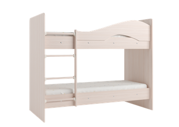 Детская 2-х ярусная кровать Мая на щитах со шкафом и ящиками, цвет Млечный дуб в Благовещенске - предосмотр 2