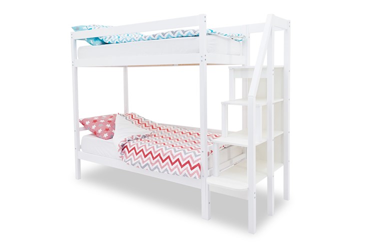 Двухэтажная детская кровать Svogen белый в Благовещенске - изображение 2