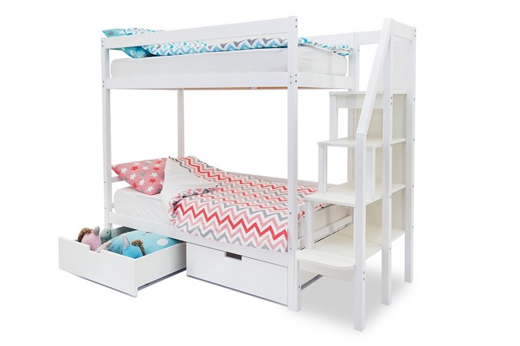 Двухэтажная детская кровать Svogen белый в Благовещенске - изображение 5