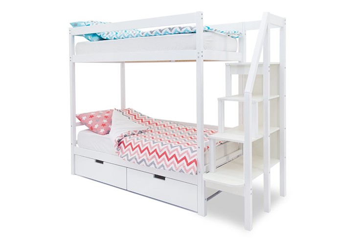 Двухэтажная детская кровать Svogen белый в Благовещенске - изображение 4