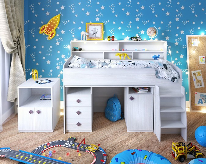 Кровать-чердак детская Малыш-5, цвет Винтерберг в Благовещенске - изображение 8