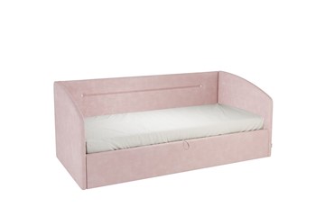 Кровать в детскую 0.9 Альба (Софа), нежно-розовый (велюр) в Благовещенске - предосмотр