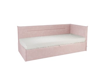 Кровать детская 0.9 Альба (Тахта), нежно-розовый (велюр) в Благовещенске