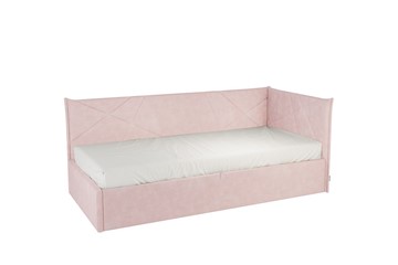 Детская кровать 0.9 Бест (Тахта), нежно-розовый (велюр) в Благовещенске