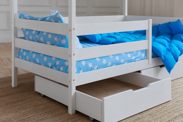 Детская кровать Домик с ящиками, цвет белый в Благовещенске - изображение 3