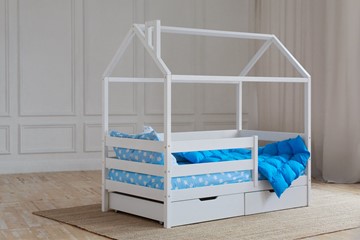 Детская кровать Домик с ящиками, цвет белый в Благовещенске - предосмотр