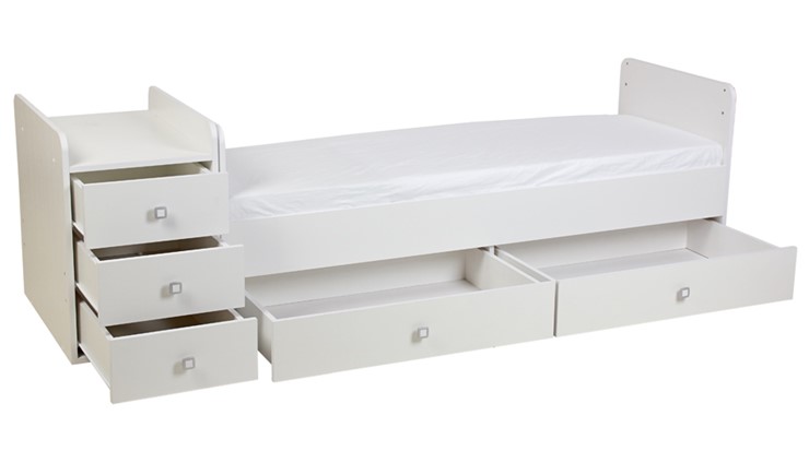 Кровать-трансформер с комодом Фея 1100 Белый в Благовещенске - изображение 9