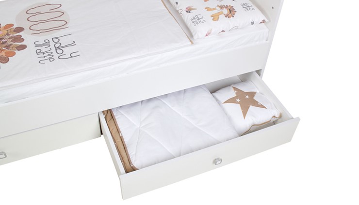 Кровать-трансформер с комодом Фея 1100 Белый в Благовещенске - изображение 10
