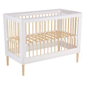 Кровать для новорожденных POLINI Kids Simple 360 Белый / Натуральный в Благовещенске