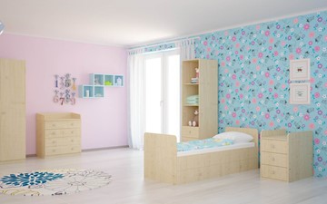 Детская кровать с комодом POLINI Kids Simple 1100 Натуральный в Благовещенске - предосмотр 4