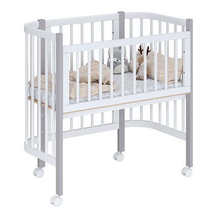 Детская кровать POLINI Kids Simple 105 Белый / Серый в Благовещенске - изображение