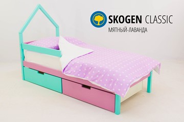 Детская кровать-домик мини Skogen мятный-лаванда в Благовещенске