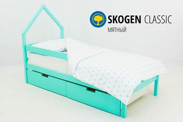 Кровать-домик в детскую мини Skogen мятная в Благовещенске