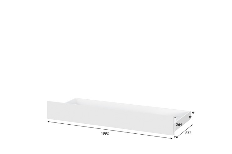 Выкатная кровать для детей Токио, белый текстурный (одинарная (0,9х2,0) + выкатная) в Благовещенске - изображение 4