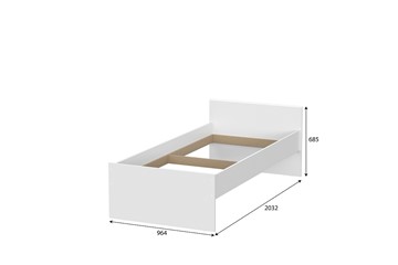 Выкатная кровать для детей Токио, белый текстурный (одинарная (0,9х2,0) + выкатная) в Благовещенске - предосмотр 3