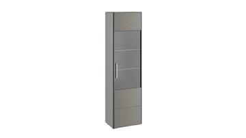 Однодверный шкаф Наоми для посуды, цвет Фон серый, Джут ТД-208.07.25 в Благовещенске