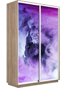 Шкаф 2-дверный Экспресс 1600x600x2200, Фиолетовый дым/дуб сонома в Благовещенске