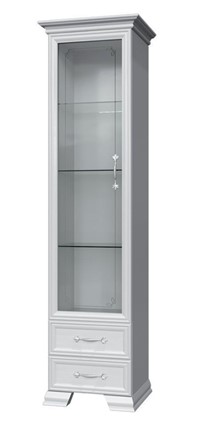 Шкаф-витрина Грация ШР-1, белый, 1 стекло, 420 в Благовещенске - изображение