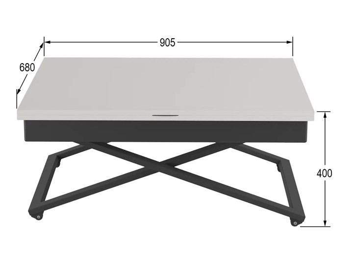 Складной стол-трансформер Генри, белый премиум/чёрный в Благовещенске - изображение 5