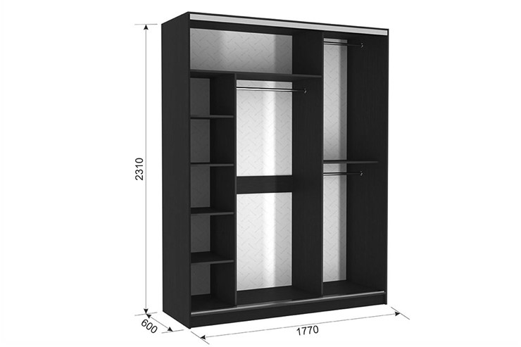 Шкаф 3-х дверный Бассо 1-600, Дуб млечный в Благовещенске - изображение 1