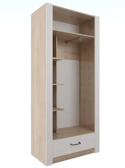 Шкаф гардеробный Ева 5 М1 дуб ирландский/белый матовый в Благовещенске - изображение 1