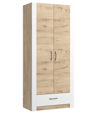 Шкаф гардеробный Ева 5 М1 дуб ирландский/белый матовый в Благовещенске - изображение
