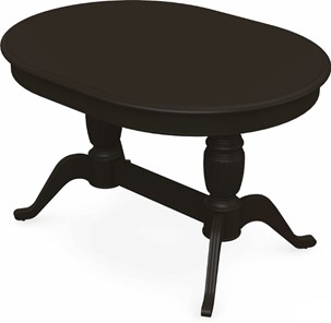 Кухонный стол раздвижной Леонардо-2 исп. Овал, тон 11 (Морилка/Эмаль) в Благовещенске