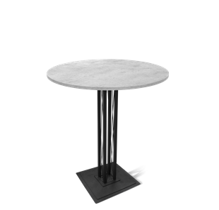 Обеденный круглый стол SHT-TU6-BS1/H110 / SHT-TT 90 ЛДСП (бетон чикаго светло-серый/черный) в Благовещенске