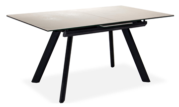 Кухонный раздвижной стол Бордо 2CQ 160х90 (Oxide Avorio/Графит) в Благовещенске - предосмотр