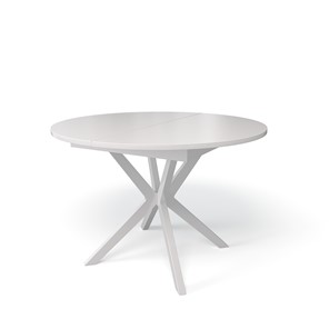Круглый стол на кухню Kenner B1100 (Белый/Стекло белое сатин) в Благовещенске