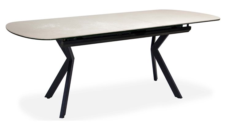 Кухонный раскладной стол Шамони 3CX 180х95 (Oxide Avorio/Графит) в Благовещенске - изображение 1
