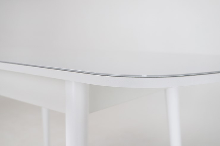 Кухонный раскладной стол Хоста, опоры массив цилиндрический, Белый в Благовещенске - изображение 2