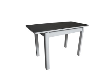 Кухонный раскладной стол Айсберг-2СТ белое/черное/прямые массив в Благовещенске - предосмотр 1