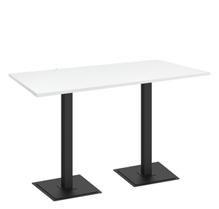 Обеденный стол SHT-TU5-BS1/Н110 (2 шт.)/ТT 120/80 (черный/белый шагрень) в Благовещенске